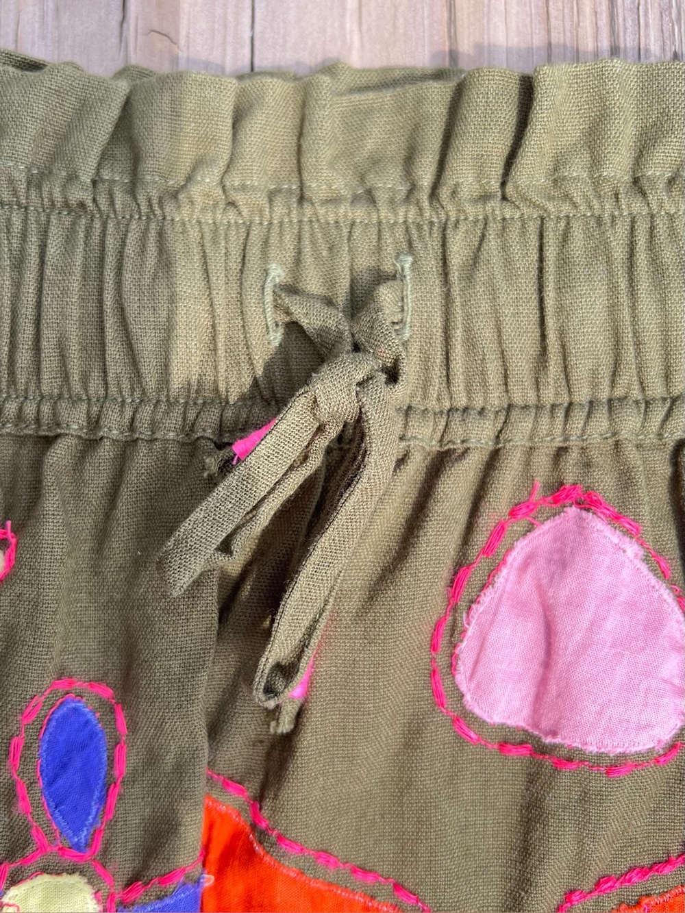 Mauve Anthropologie M Linen Embroidered Appliqué Skirt! EUC! - Picture 8 of 15